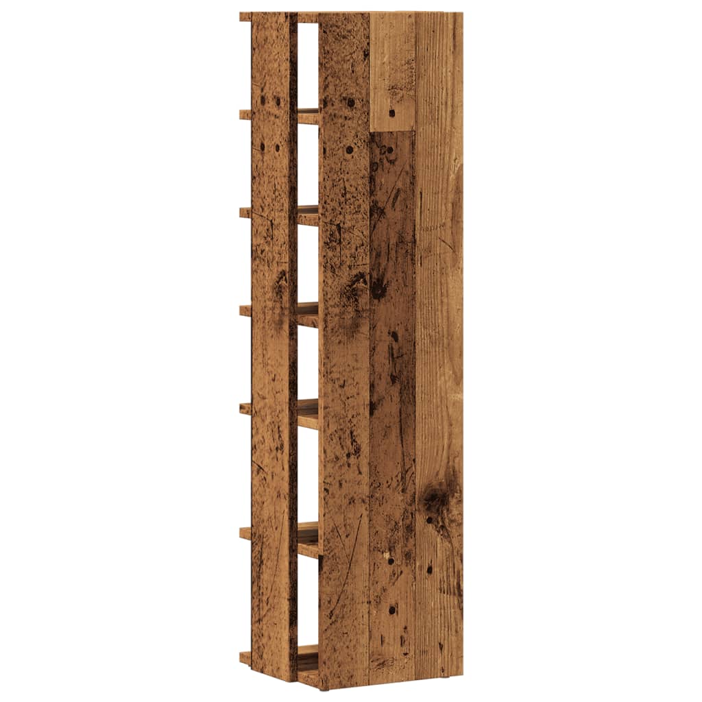2 db antik fa színű szerelt fa cipőszekrény 28 x 27 x 102 cm
