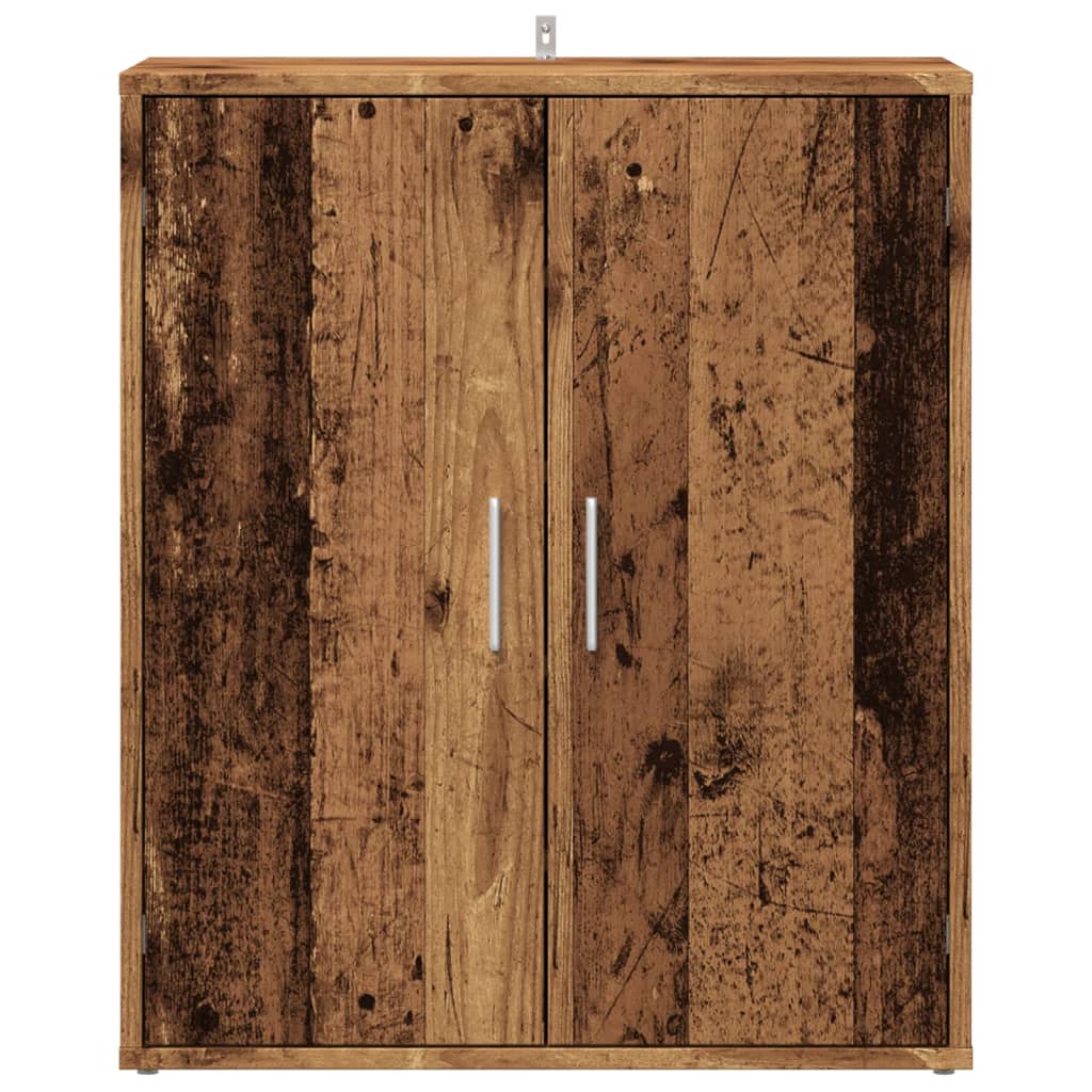antik fa színű szerelt fa cipősszekrény 60 x 35 x 70 cm