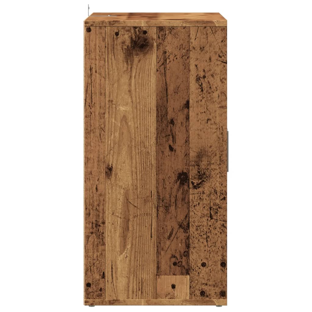antik fa színű szerelt fa cipősszekrény 60 x 35 x 70 cm