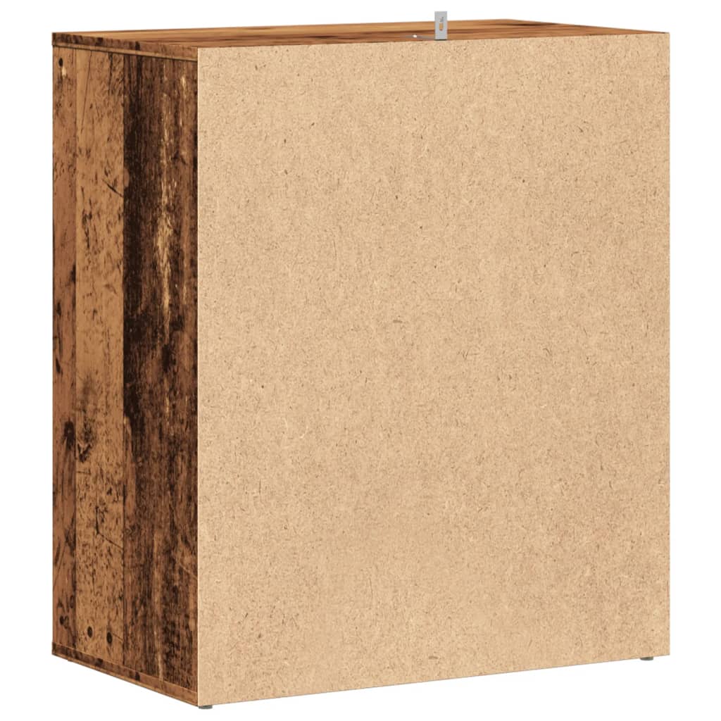 antik fa színű szerelt fa cipősszekrény 60 x 35 x 70 cm