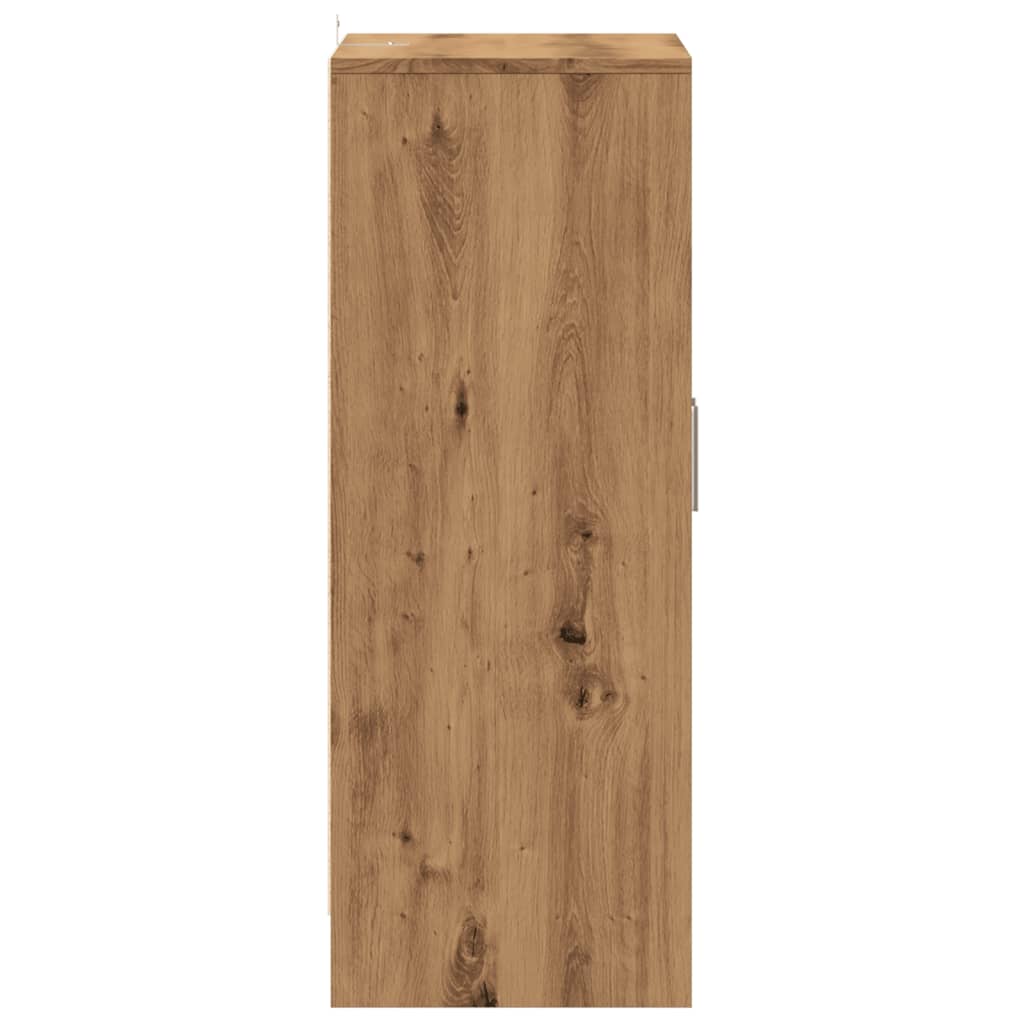 kézműves tölgy színű szerelt fa cipősszekrény 60 x 35 x 92 cm