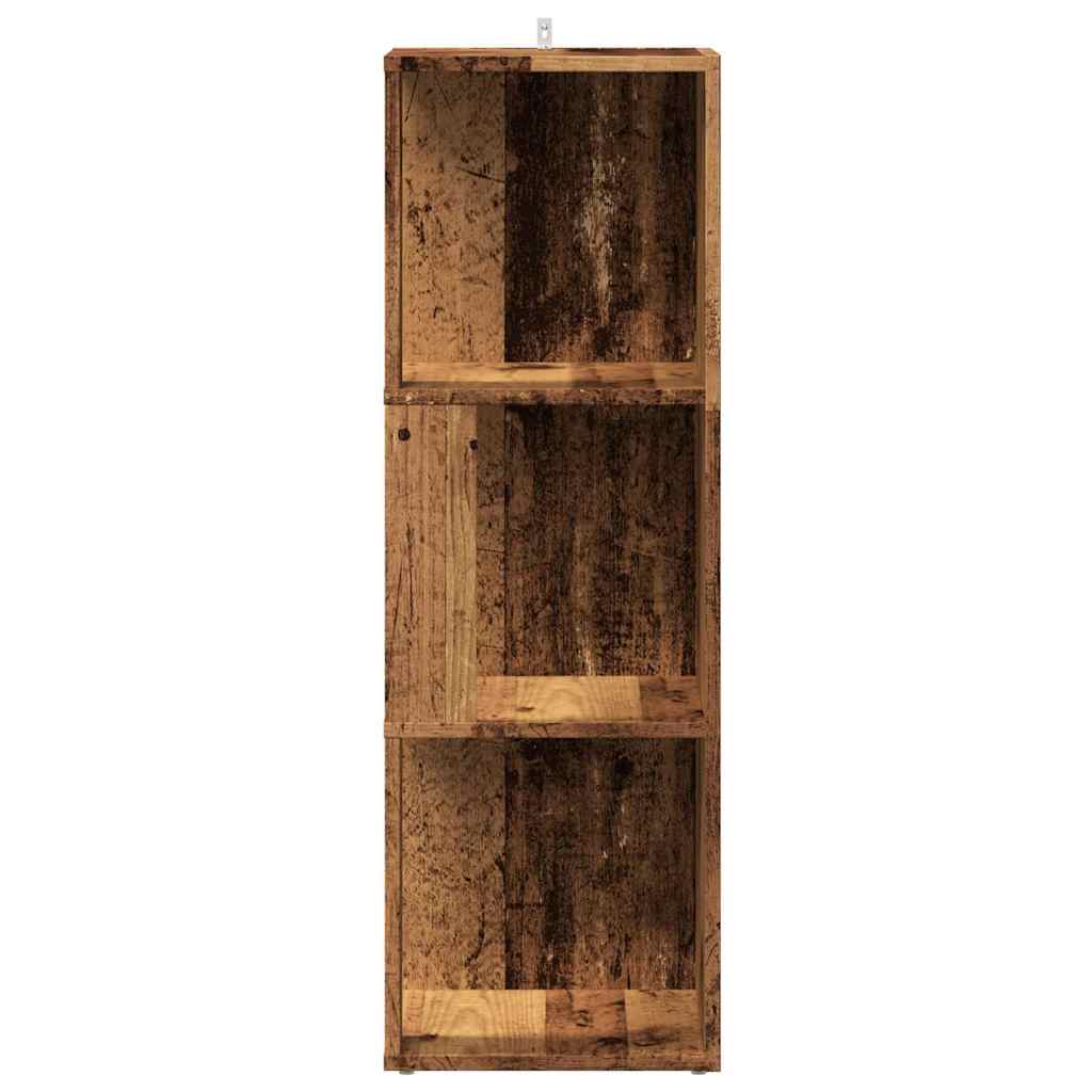 antik fa szerelt fa sarokszekrény 33 x 33 x 100 cm