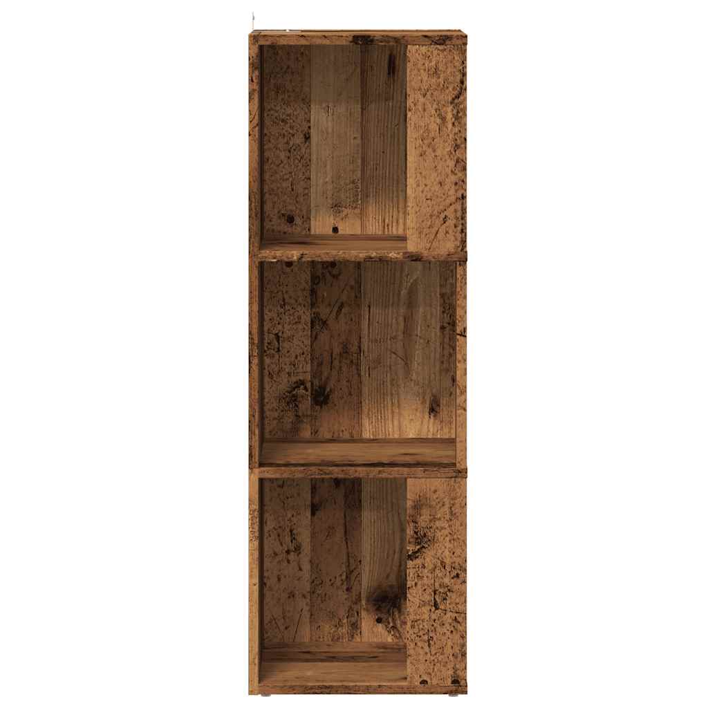 antik fa szerelt fa sarokszekrény 33 x 33 x 100 cm
