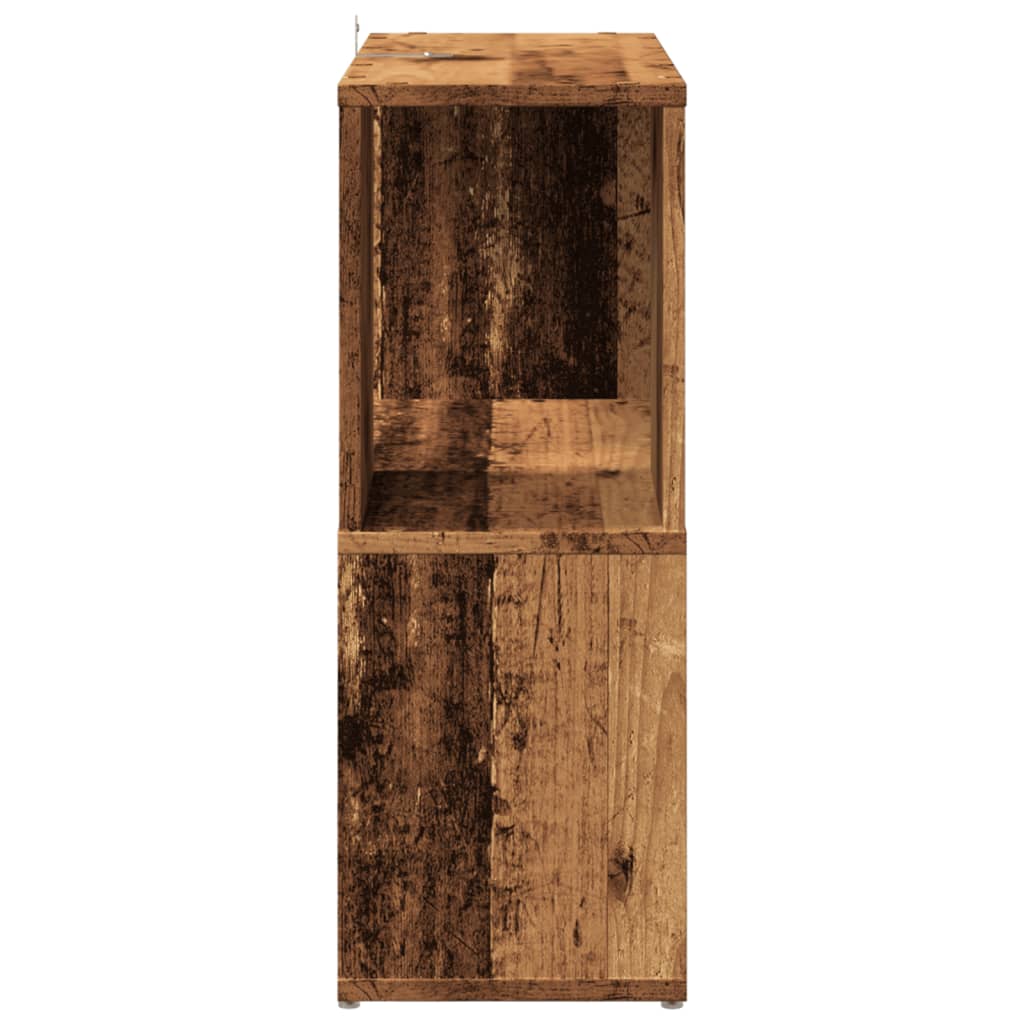 antik fa színű szerelt fa könyvszekrény 60 x 24 x 63 cm
