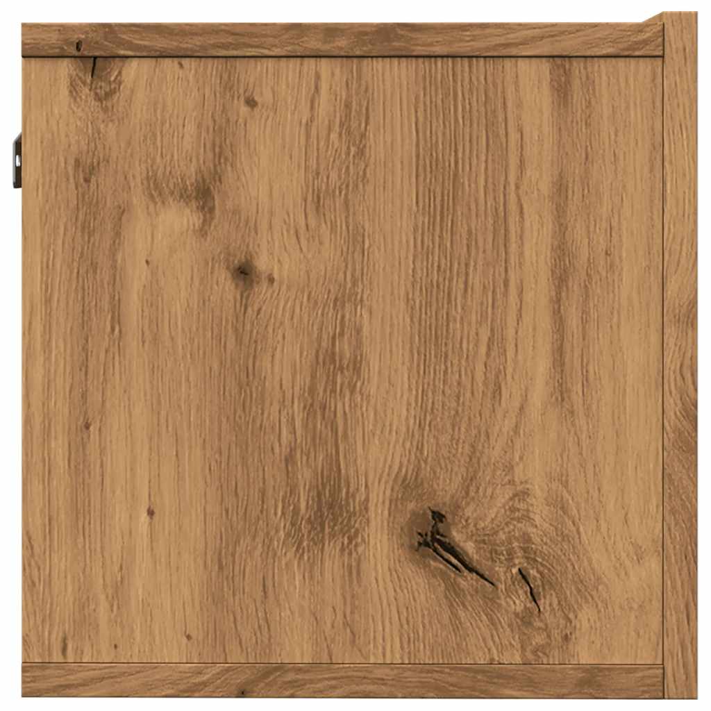 2 db kézműves tölgy falra szerelhető TV-szekrény 80x30x30 cm