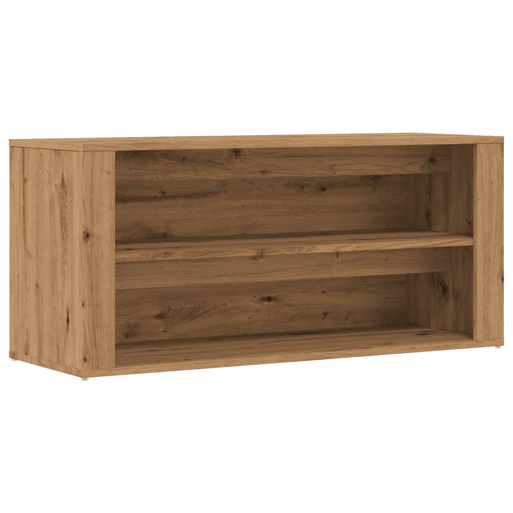 kézműves tölgy színű szerelt fa cipőtároló pad 100 x 35 x 45 cm