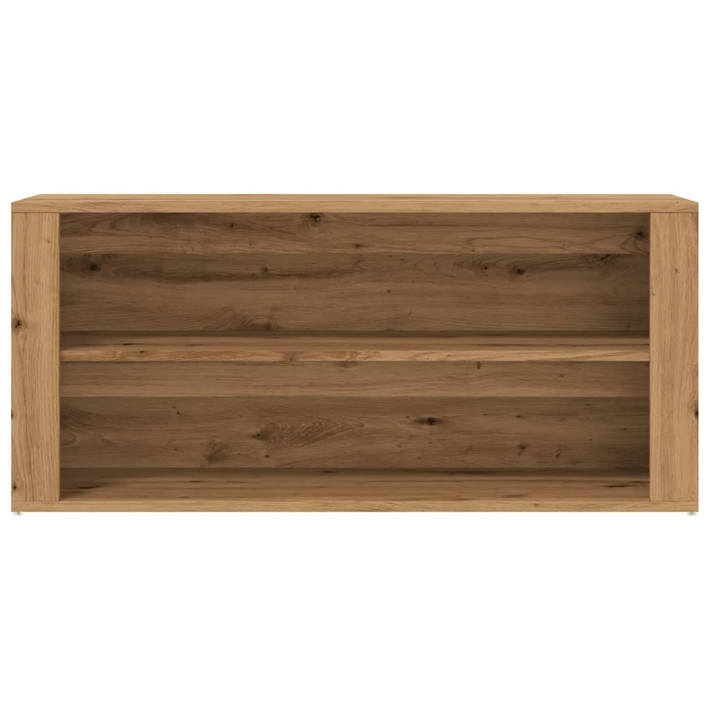 kézműves tölgy színű szerelt fa cipőtároló pad 100 x 35 x 45 cm
