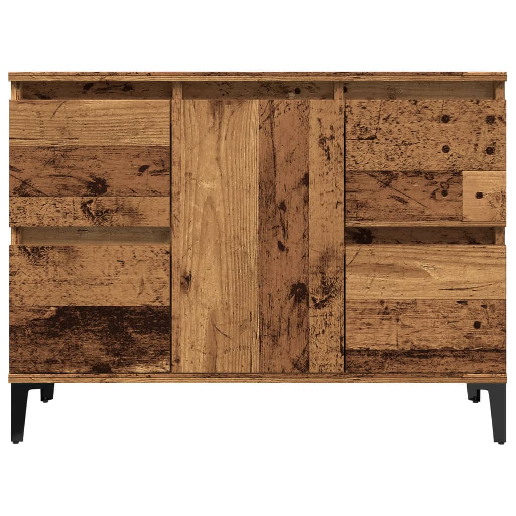 antik fa színű szerelt fa mosdószekrény 80 x 33 x 60 cm
