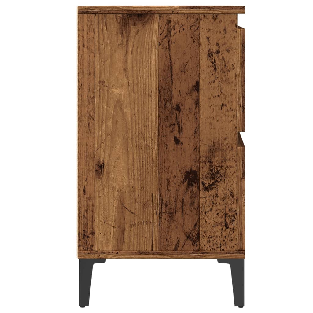 antik fa színű szerelt fa mosdószekrény 80 x 33 x 60 cm