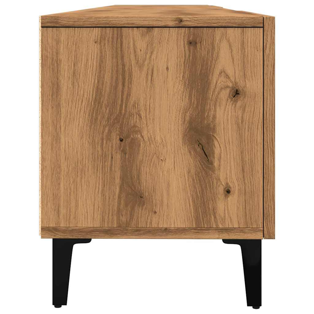 kézműves tölgy színű szerelt fa TV-szekrény 180 x 31,5 x 40 cm