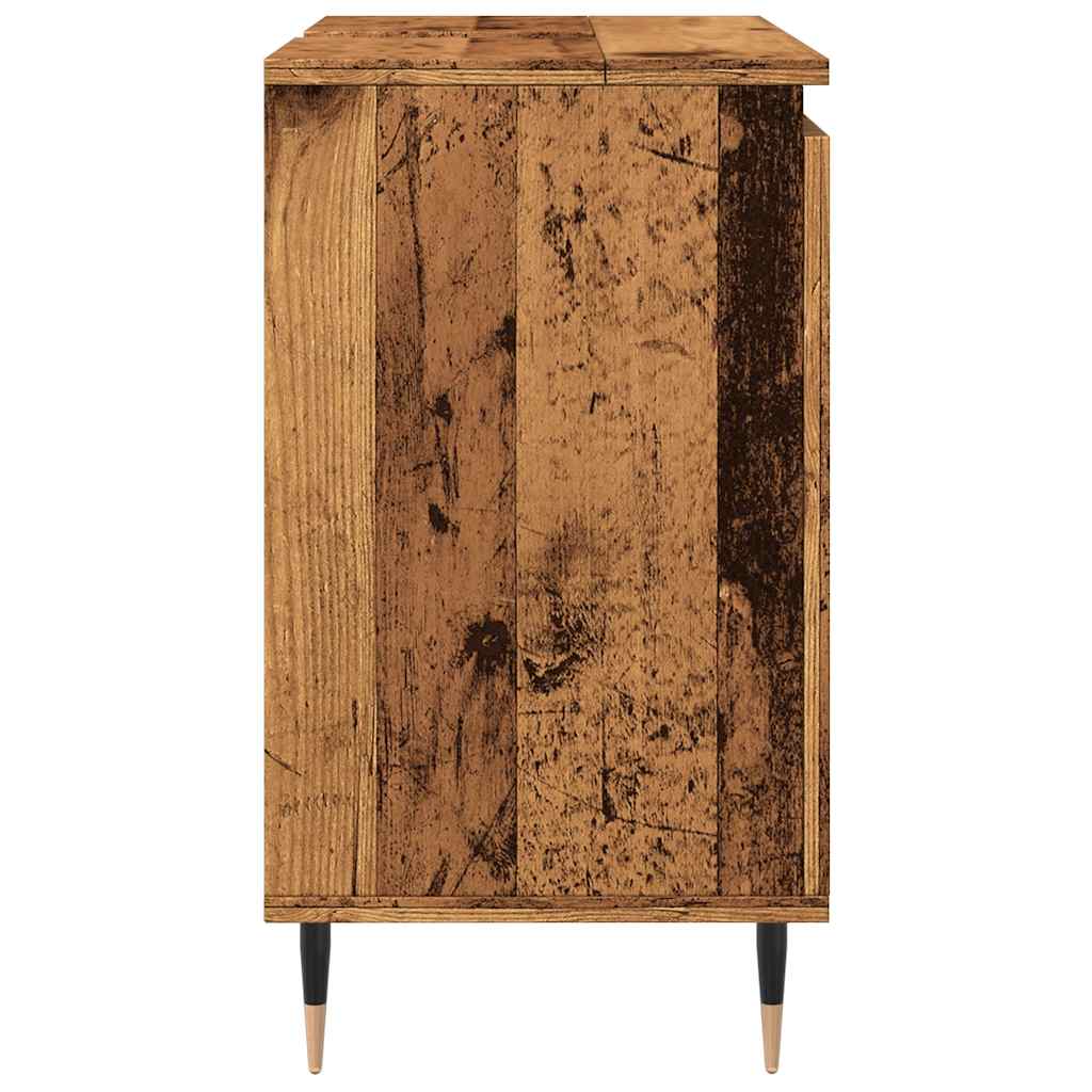 antik fa színű szerelt fa fürdőszobaszekrény 58 x 33 x 60 cm