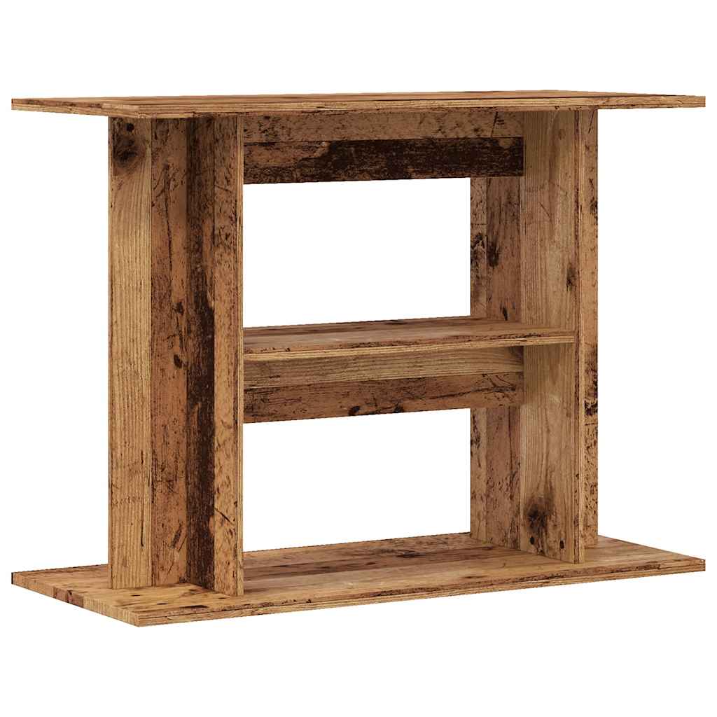 akváriumállvány régi fa 80 x 35 x 60 cm rétegelt fából