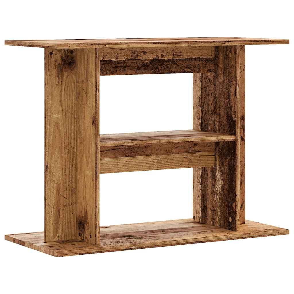 akváriumállvány régi fa 80 x 35 x 60 cm rétegelt fából