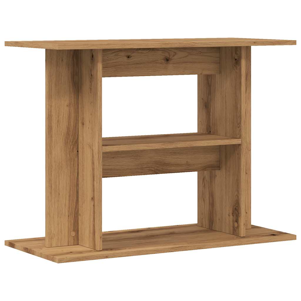 kézműves tölgyfa akváriumállvány 80 x 35 x 60 cm rétegelt fából