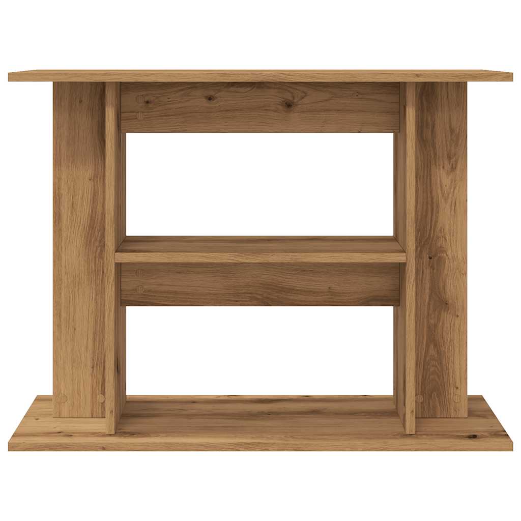 kézműves tölgyfa akváriumállvány 80 x 35 x 60 cm rétegelt fából
