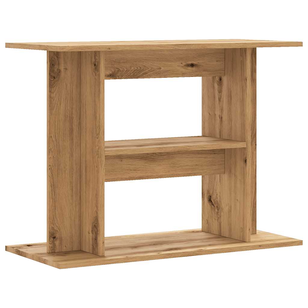 kézműves tölgyfa akváriumállvány 80 x 35 x 60 cm rétegelt fából