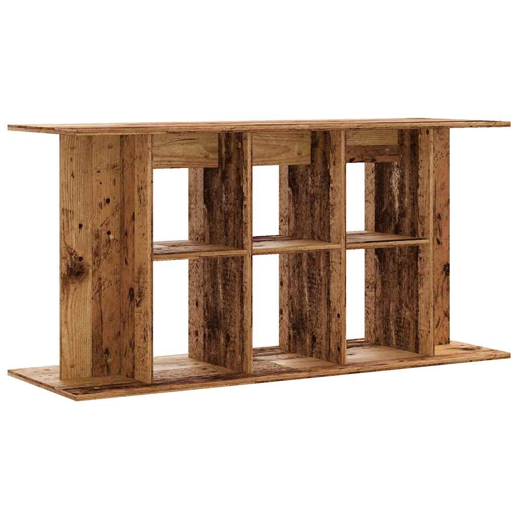 antik fa színű szerelt fa akváriumállvány 120x40x60 cm