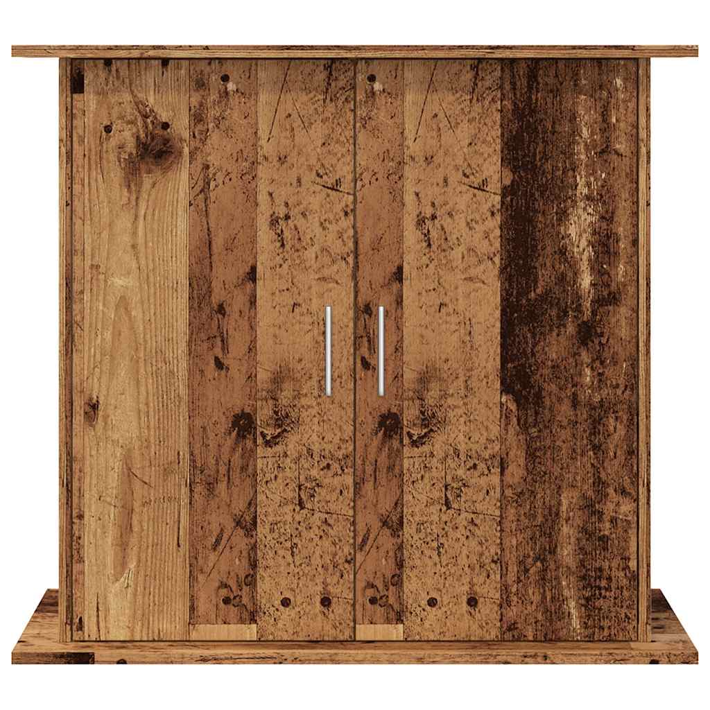 antik fa színű szerelt fa akváriumállvány 81x36x73 cm