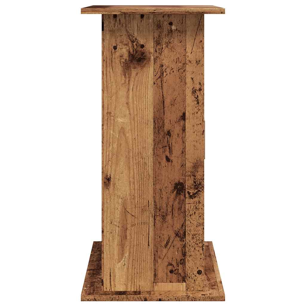 antik fa színű szerelt fa akváriumállvány 81x36x73 cm