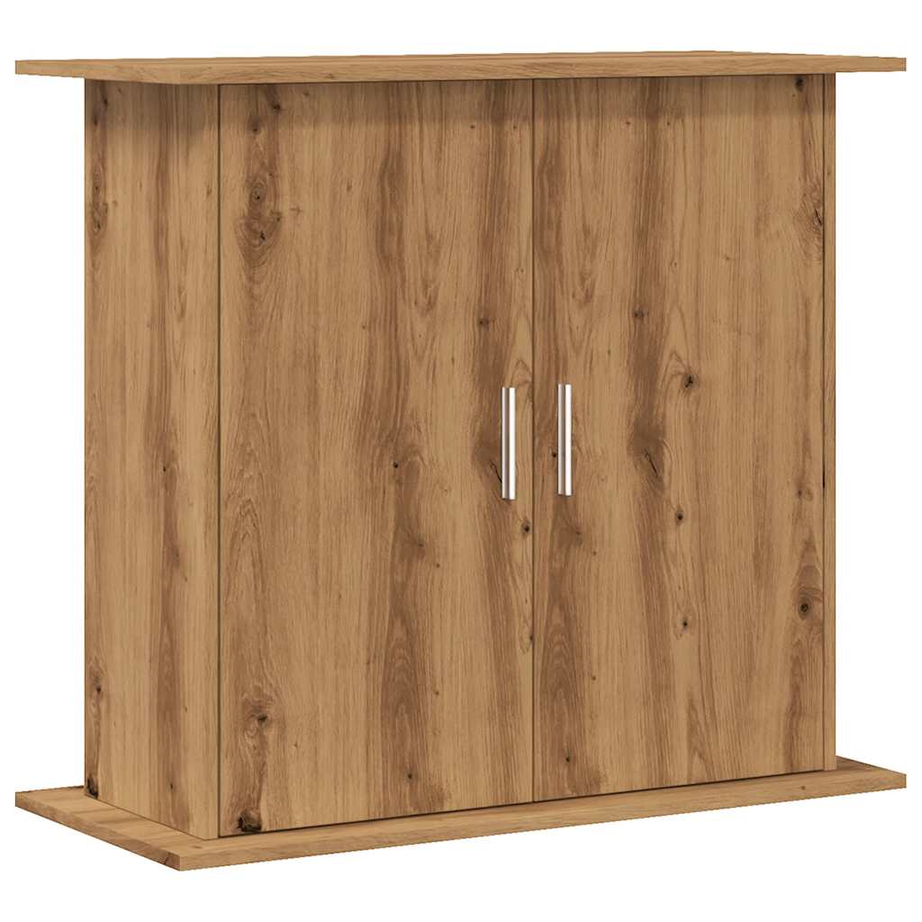kézműves tölgyfa akváriumállvány 81 x 36 x 73 cm rétegelt fából