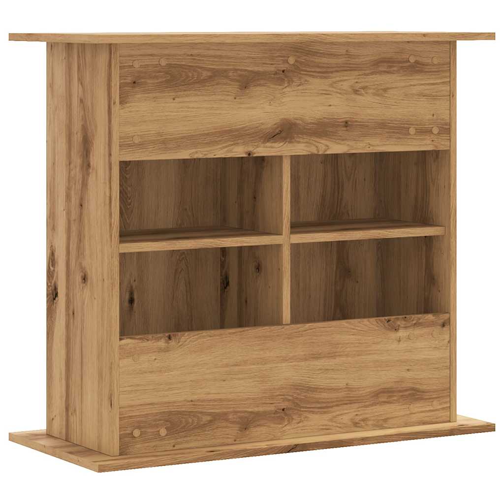 kézműves tölgyfa akváriumállvány 81 x 36 x 73 cm rétegelt fából