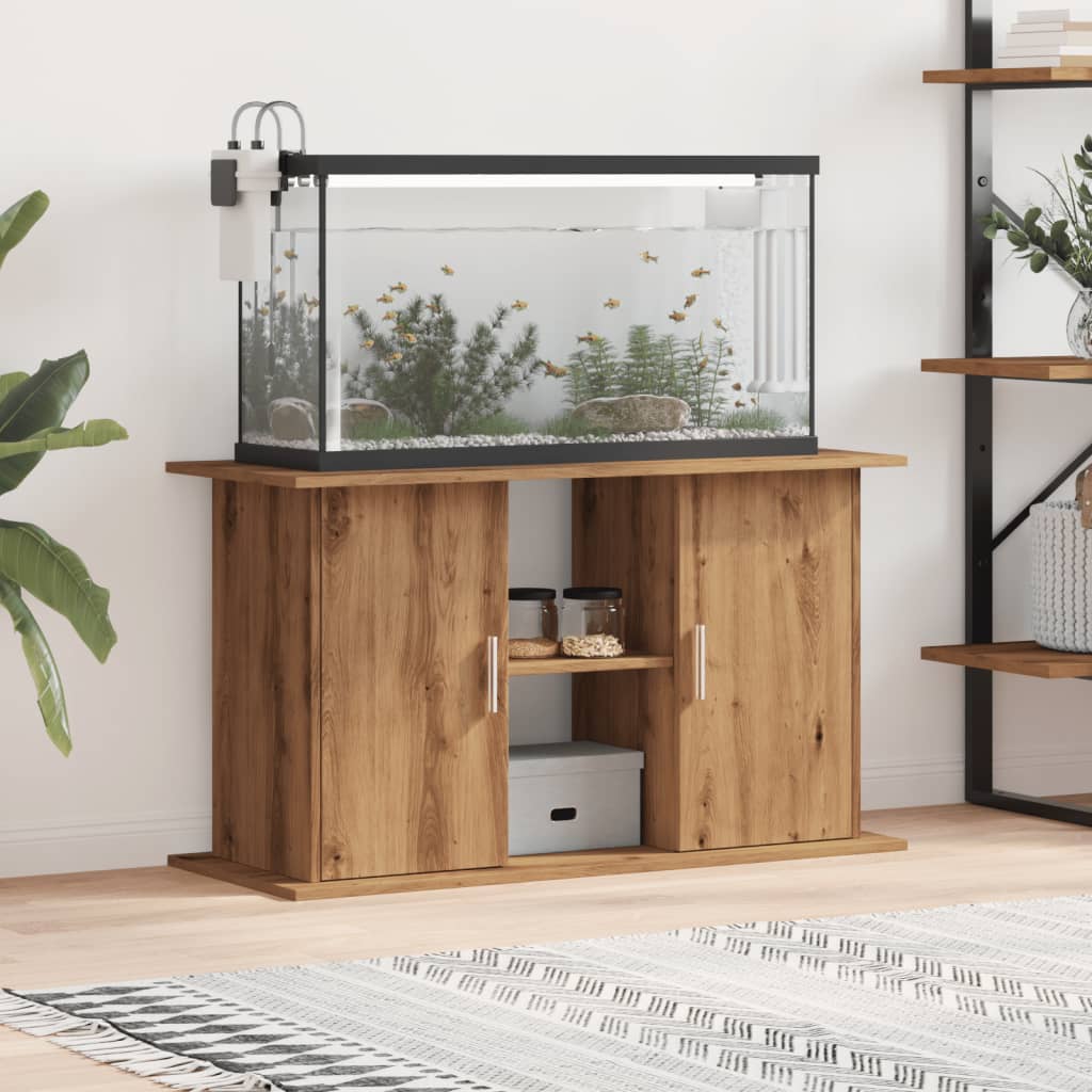kézműves tölgyfa akváriumállvány 101 x 41 x 58 cm rétegelt fából