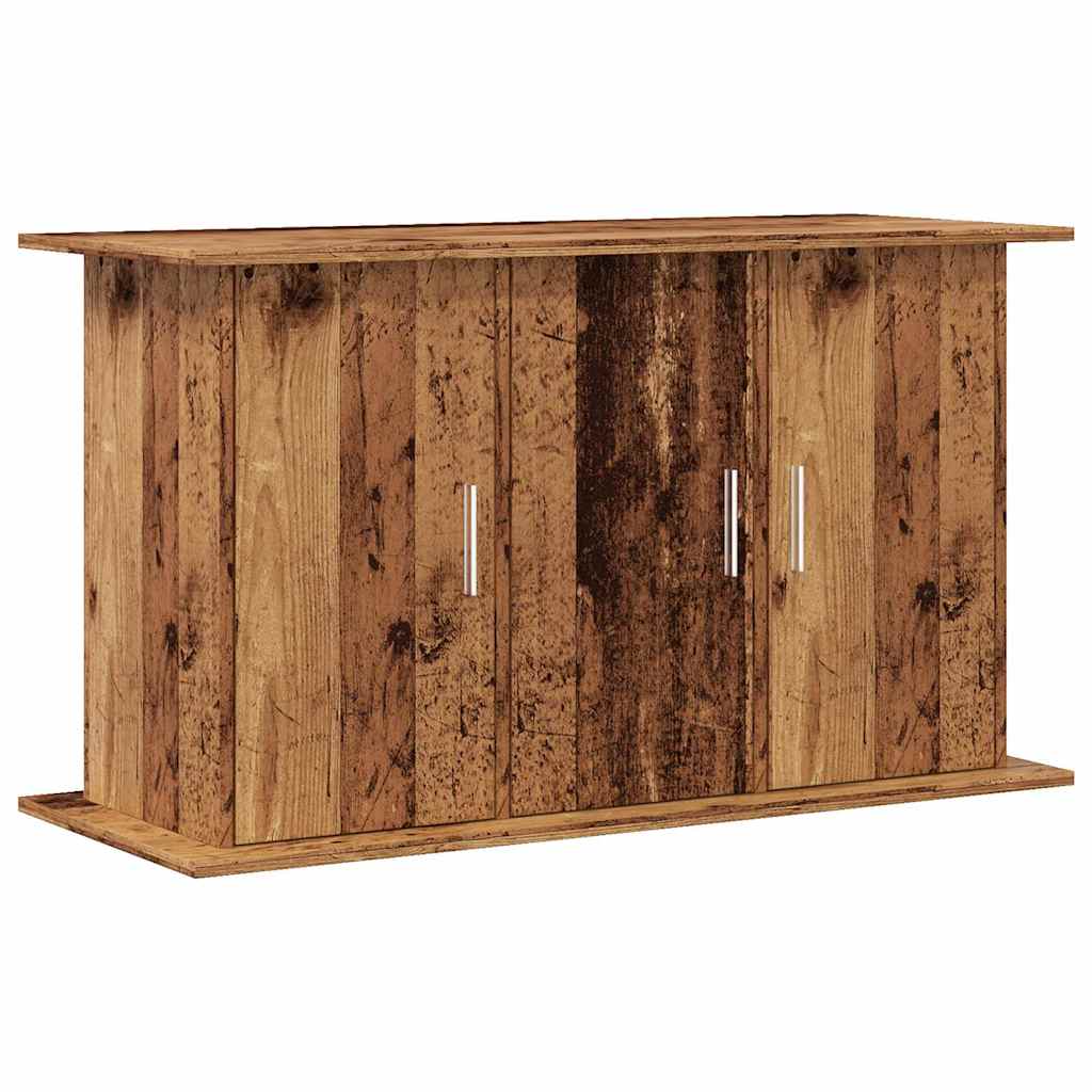 antik fa színű szerelt fa akváriumállvány 101x41x58 cm