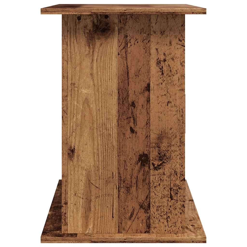 antik fa színű szerelt fa akváriumállvány 101x41x58 cm