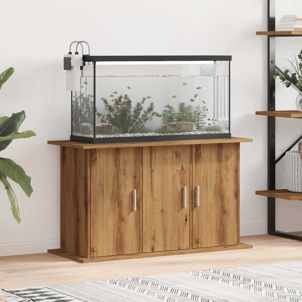 kézműves tölgyfa akváriumállvány 101 x 41 x 58 cm rétegelt fából