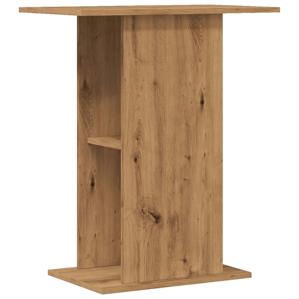 kézműves tölgyfa akváriumállvány 36 x 60,5 x 72,5 cm rétegelt fából