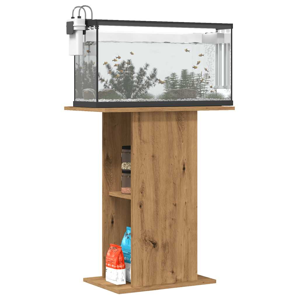 kézműves tölgyfa akváriumállvány 36 x 60,5 x 72,5 cm rétegelt fából