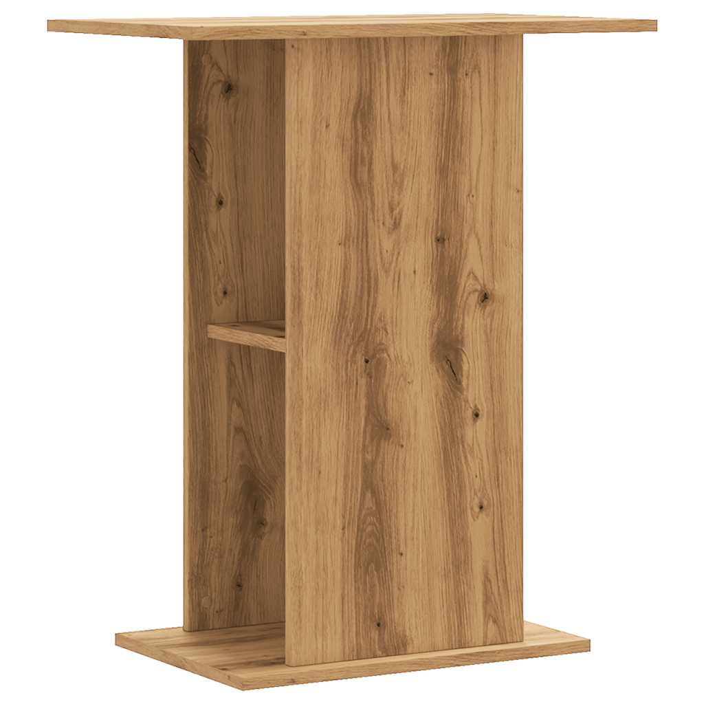 kézműves tölgyfa akváriumállvány 36 x 60,5 x 72,5 cm rétegelt fából