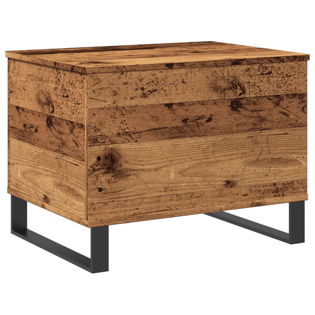 antik fa színű szerelt fa dohányzóasztal 60 x 44,5 x 45 cm