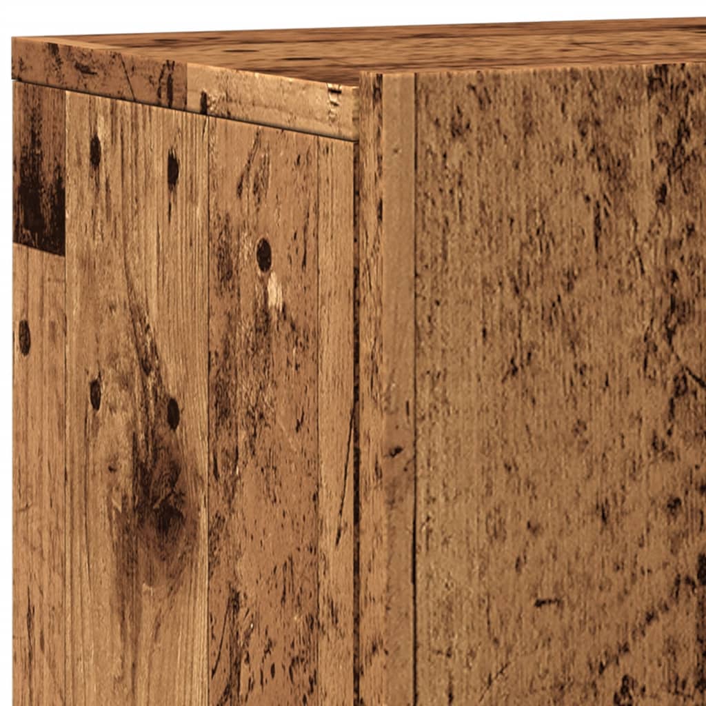 antik fa színű falra szerelhető TV-szekrény 80 x 30 x 41 cm