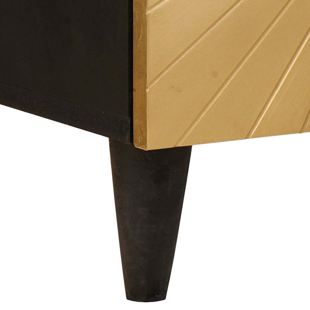 Éjjeli asztal 2 pcs Fekete és Arany 40 x 33.5 x 46 cm
