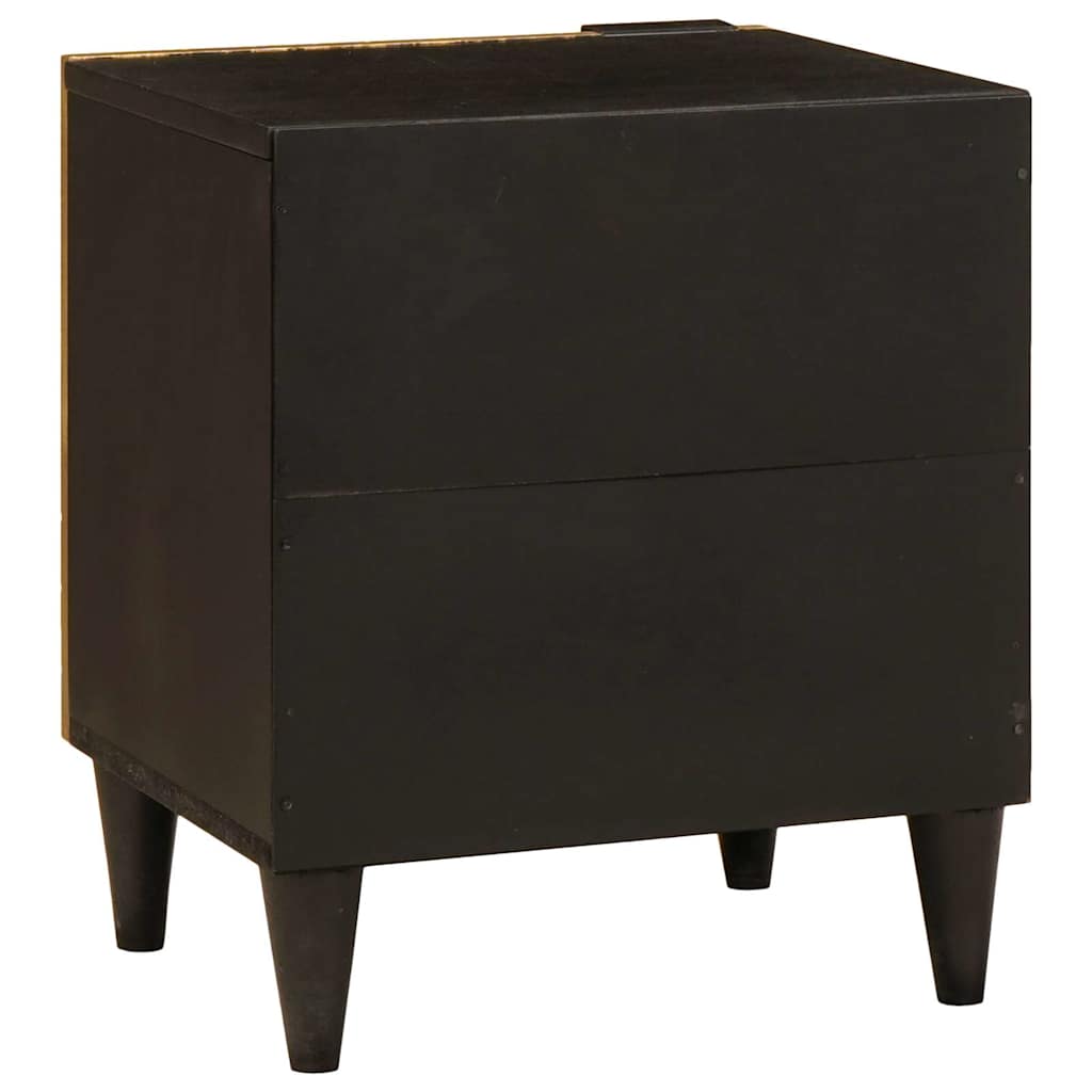 Éjjeli asztal 2 pcs Fekete és Arany 40 x 33.5 x 46 cm
