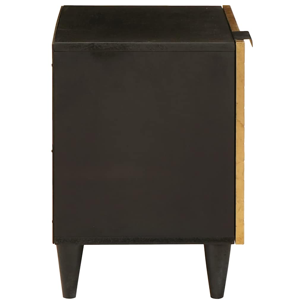Éjjeli asztal 2 pcs Fekete és Arany 40 x 33.5 x 46 cm