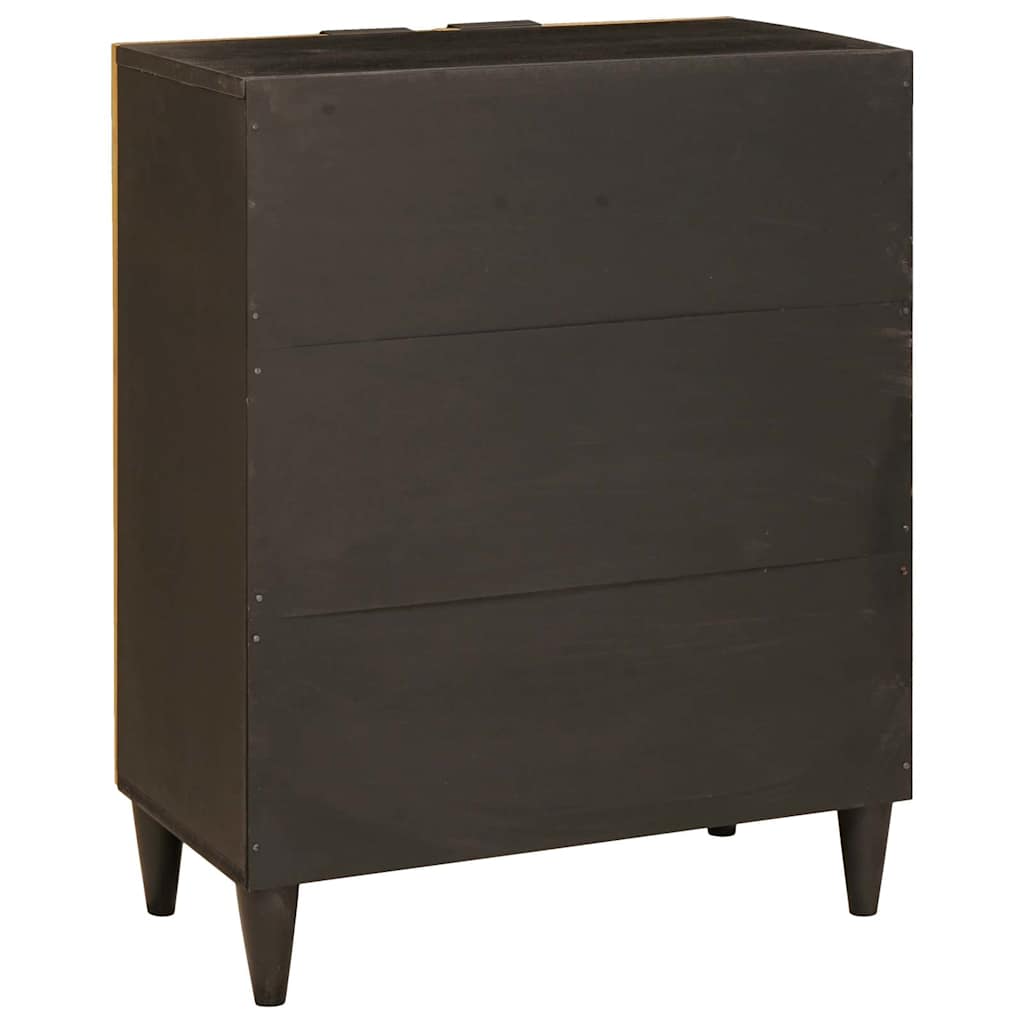 Széf Fekete és Arany 60 x 33 x 75 cm tömör mangófa