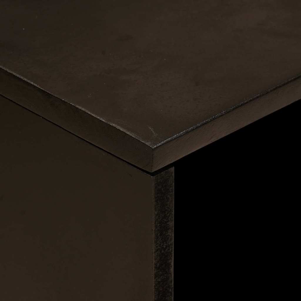Éjjeli asztal Fekete és Arany 50 x 33 x 60 cm tömör mangófa