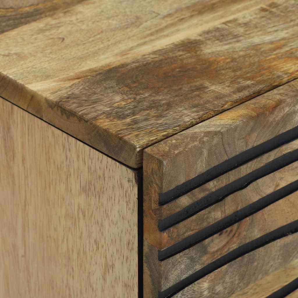 Éjjeliszekrény 2 pcs Barna 40 x 33 x 46 cm tömör mangófa