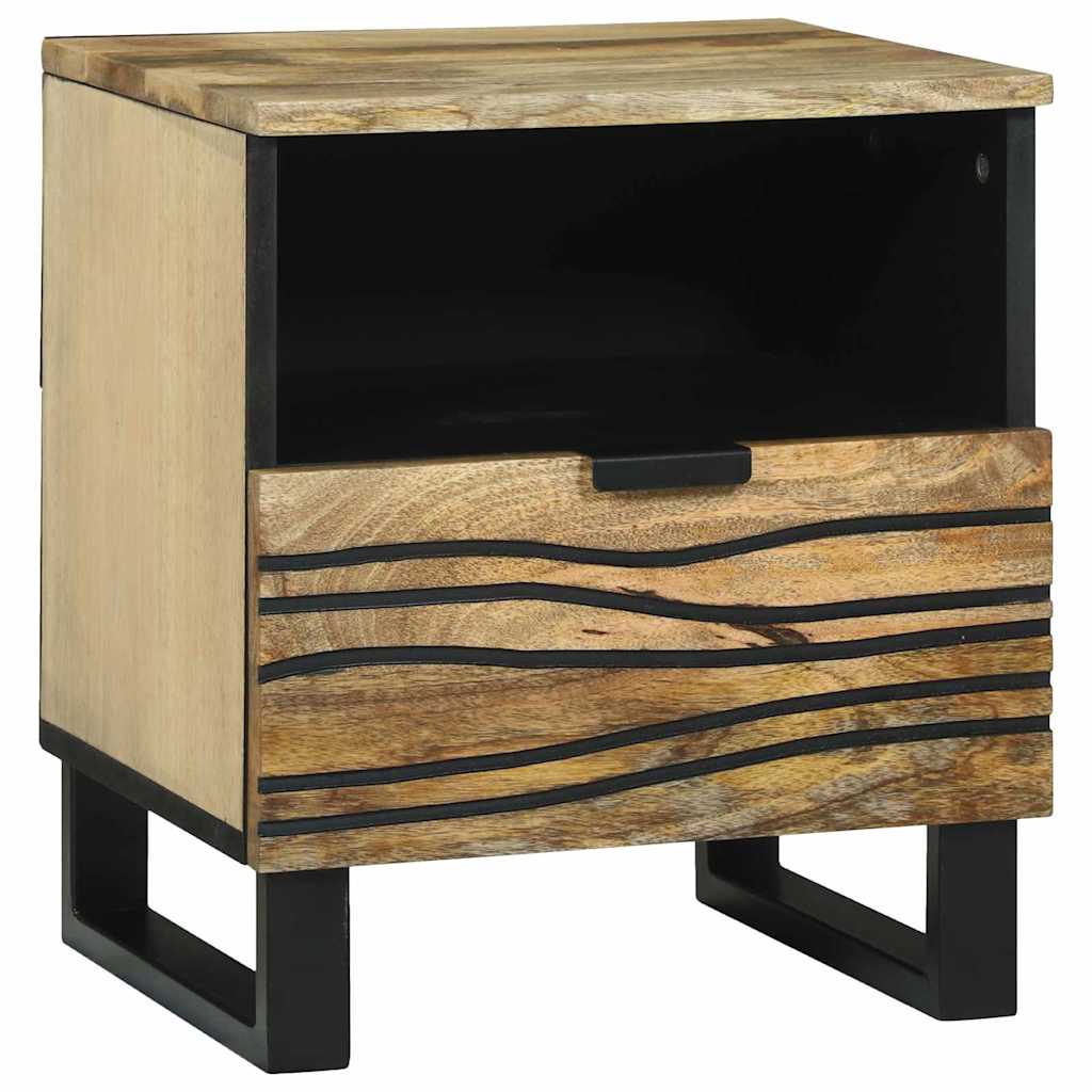 Éjjeliszekrény 2 pcs Barna 40 x 33 x 46 cm tömör mangófa