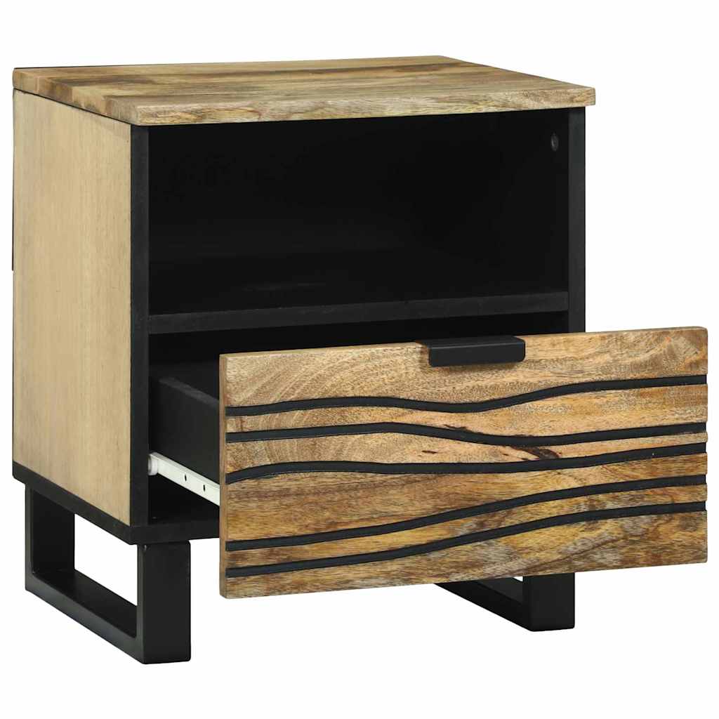 Éjjeliszekrény 2 pcs Barna 40 x 33 x 46 cm tömör mangófa