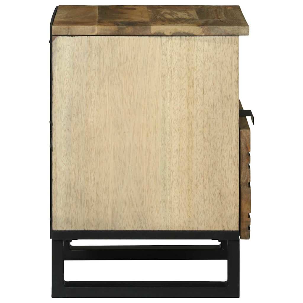 Éjjeliszekrény 2 pcs Barna 40 x 33 x 46 cm tömör mangófa