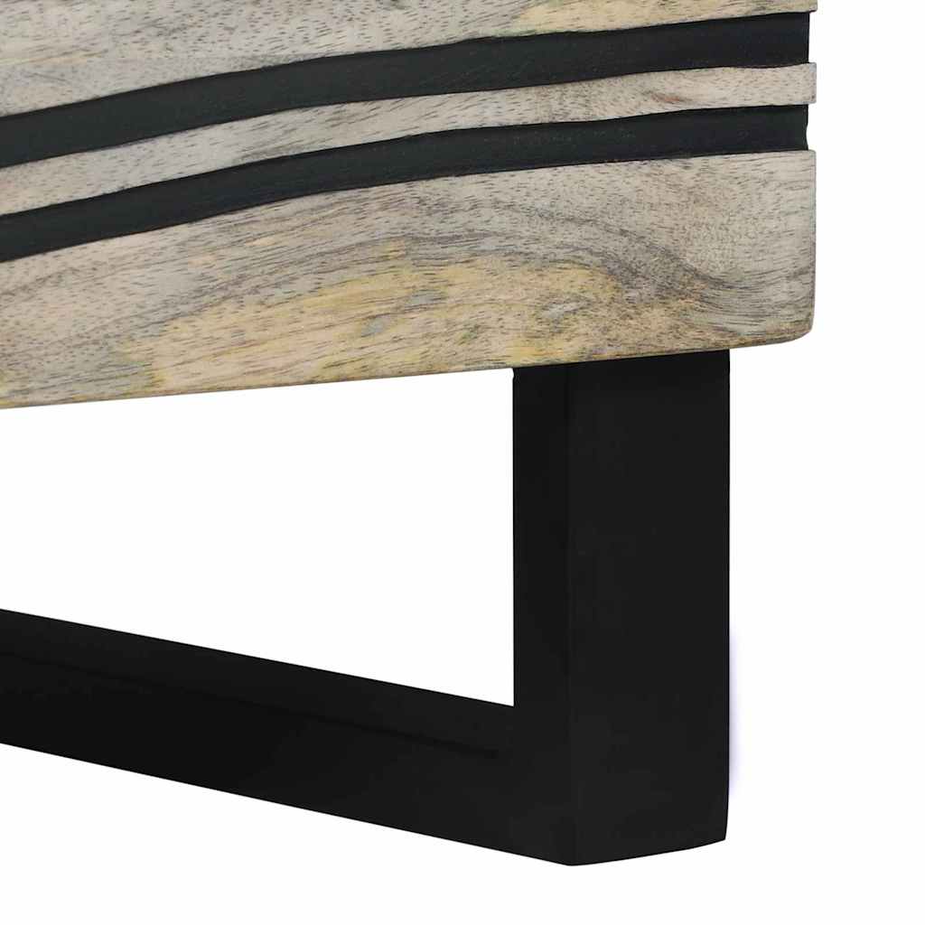 Éjjeliszekrény fiókkal 2 pcs Fehér és fekete 40 x 33 x 46 cm