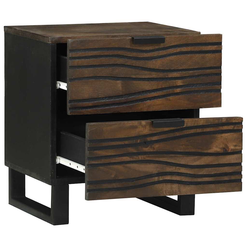 Éjjeliszekrény fiókkal 2 pcs Dió 40 x 33 x 46 cm tömör mangófa