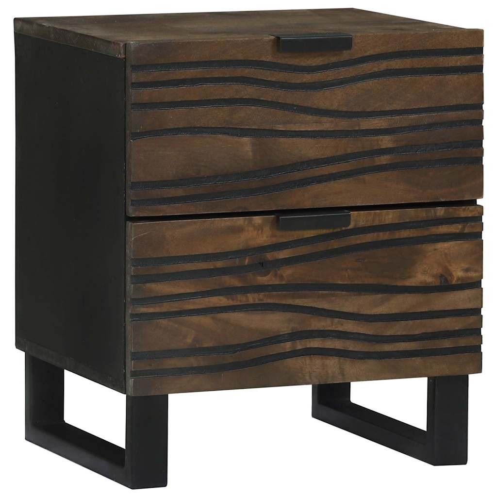 Éjjeliszekrény fiókkal 2 pcs Dió 40 x 33 x 46 cm tömör mangófa