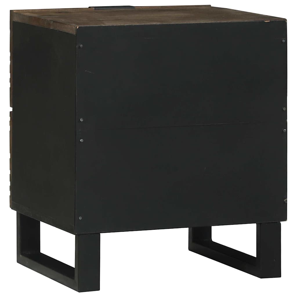 Éjjeliszekrény fiókkal 2 pcs Dió 40 x 33 x 46 cm tömör mangófa