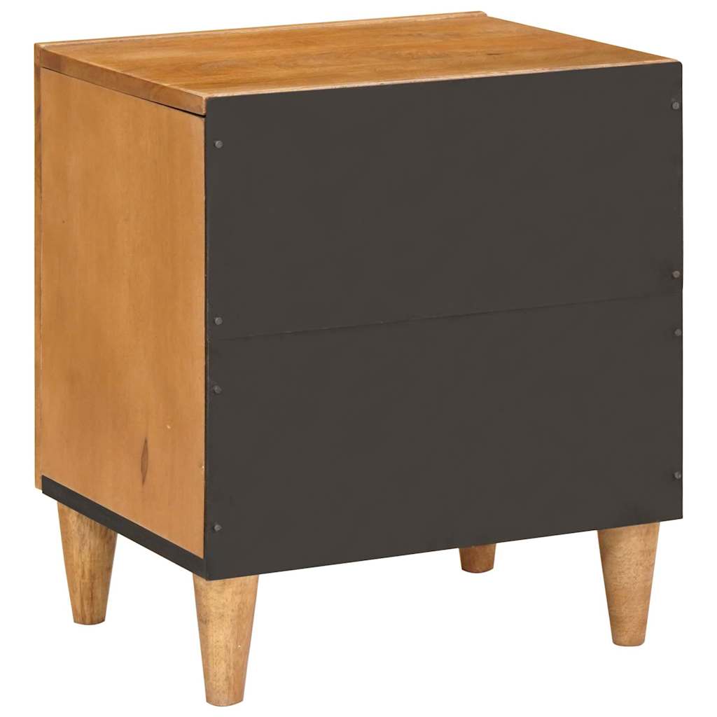 Éjjeli asztal 2 pcs Világosbarna 40 x 33 x 46 cm tömör mangófa
