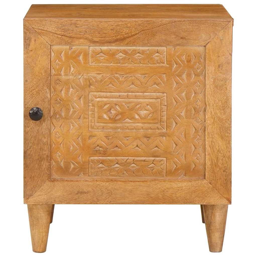 Éjjeli asztal 2 pcs Világosbarna 40 x 33 x 46 cm tömör mangófa
