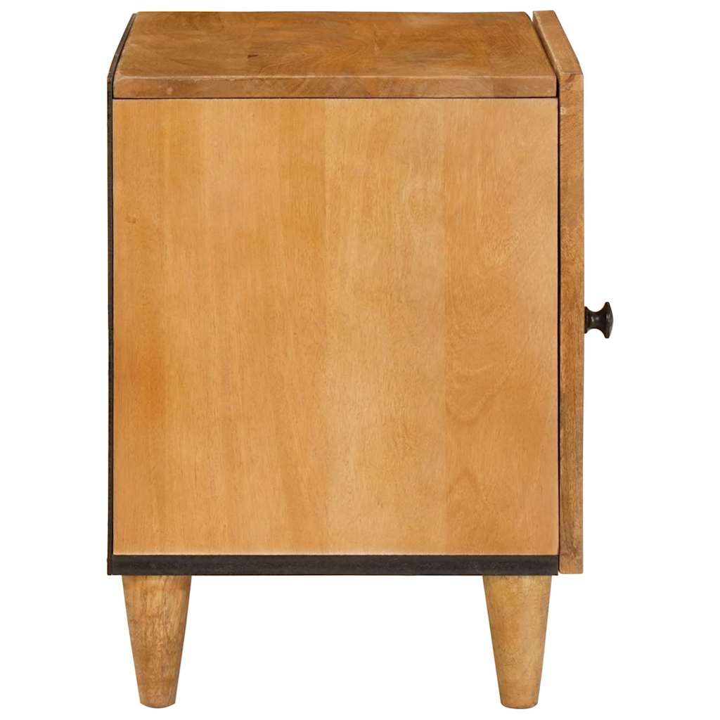 Éjjeli asztal 2 pcs Világosbarna 40 x 33 x 46 cm tömör mangófa